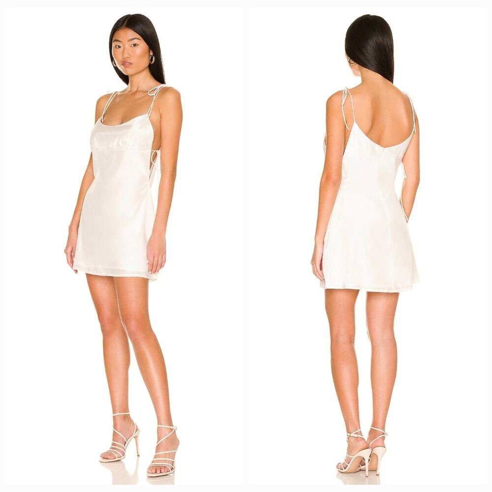 Superdown Tanea Mini Dress in Ivory Large